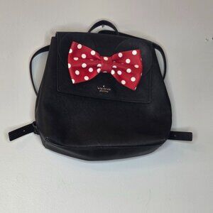 Kate Spade Minnie Mouse Black Leather Backpack
